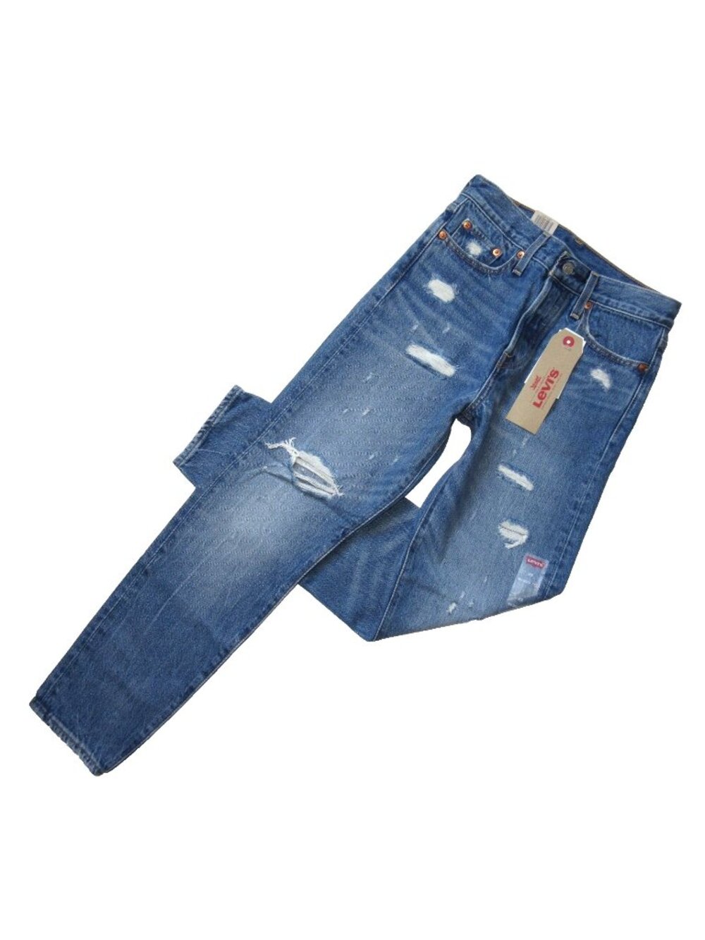 NWT Levi's Wedgie in Partner in Crime High Rise Destroyed Distressed Jeans 25